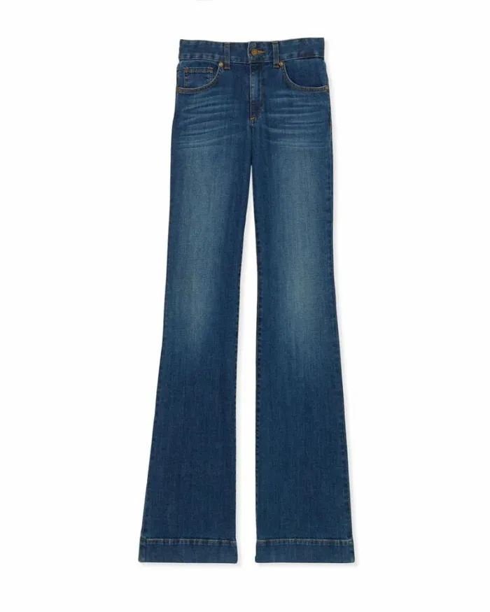 Ramy Brook Denim Women Kyle Low Rise Flare Medium Wash