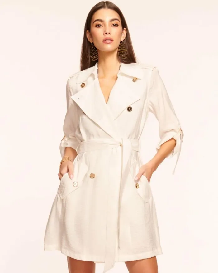Ramy Brook Jackets Women Avalynn Trench Coat Ivory
