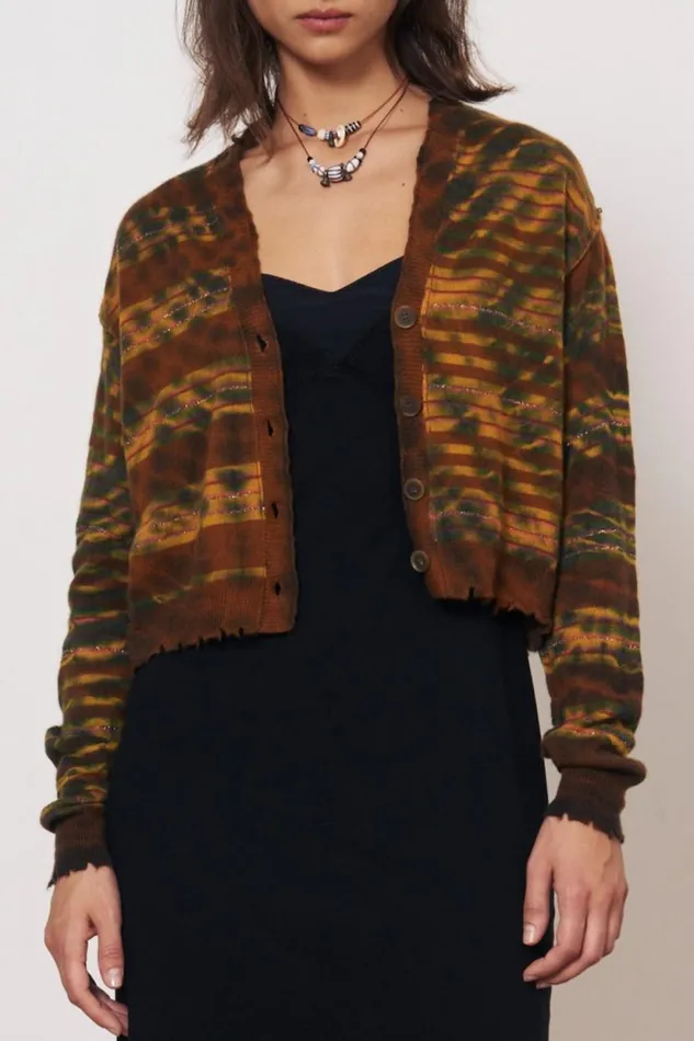 Raquel Allegra Cashmere Green Nairobi Cardigan Women Sweaters and Knits