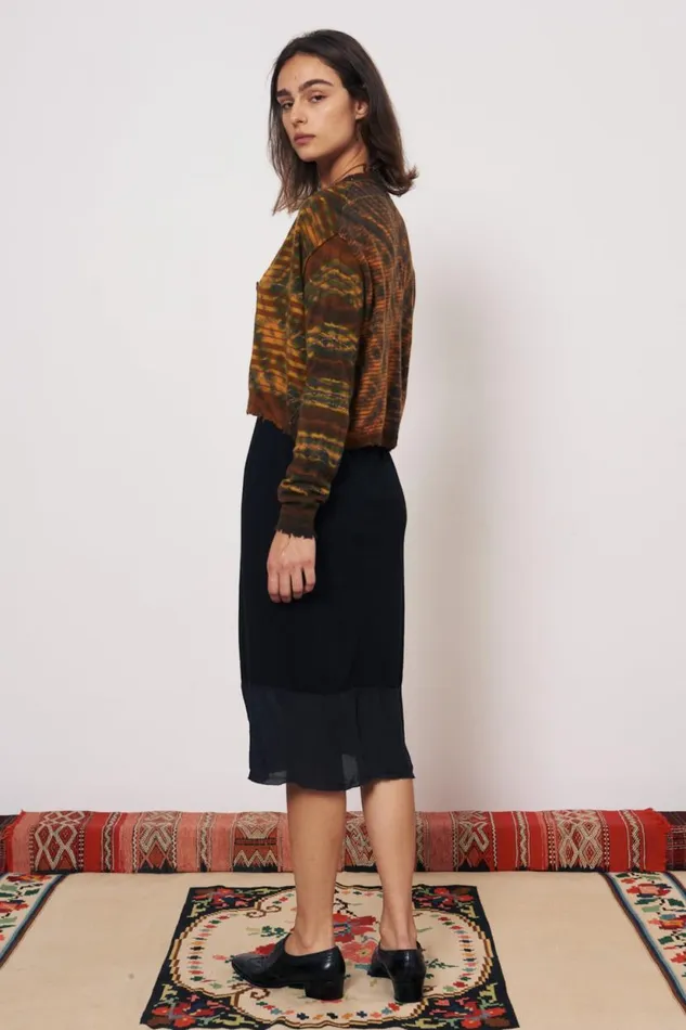 Raquel Allegra Cashmere Green Nairobi Cardigan Women Sweaters and Knits