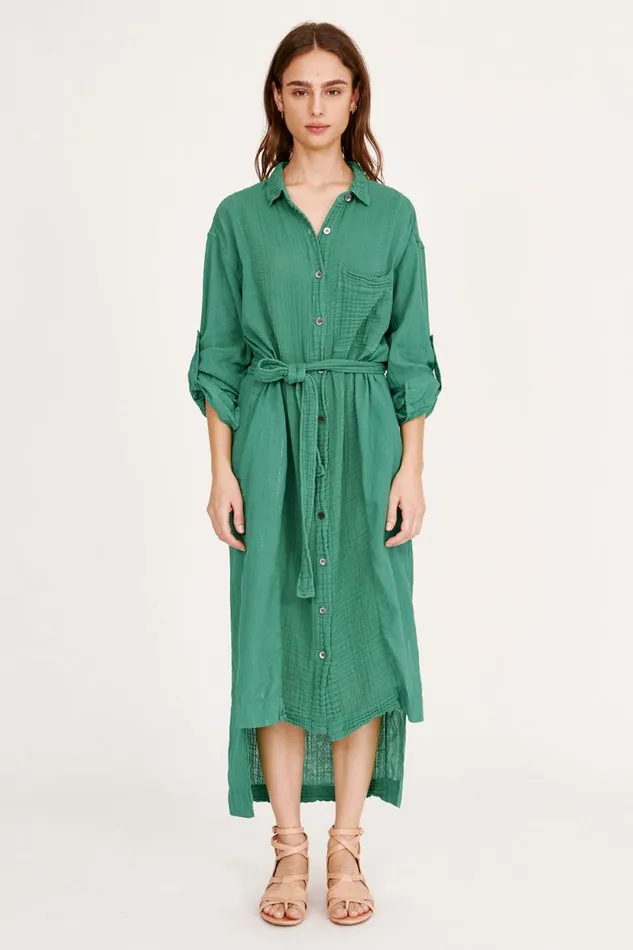 Raquel Allegra Gauze Jade Los Feliz Dress Women Dresses