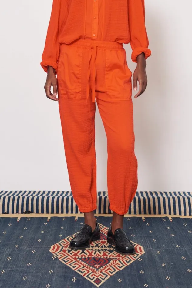 Raquel Allegra Gauze Tomato Cameroon Pant Women Bottoms