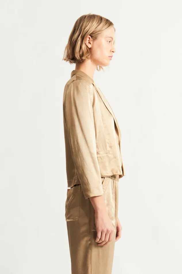 Raquel Allegra Sand Avalon Jacket Women Sweaters and Knits