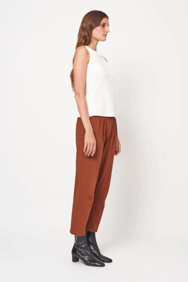Raquel Allegra Washed White Leigh Tank Top Women Tops