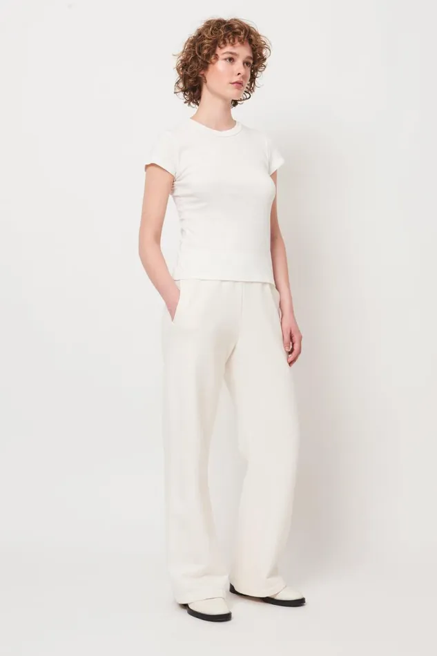 Raquel Allegra Washed White Liv Tee Women Tops