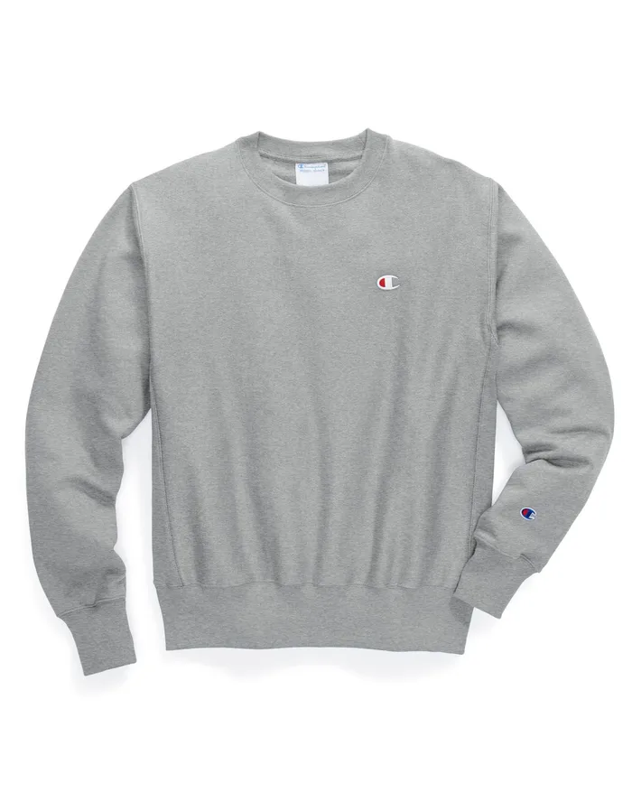 Reverse Weave Crewneck Sweatshirt C Logo Oxford Grey MenWomen Champion Hoodies and Sweatshirts