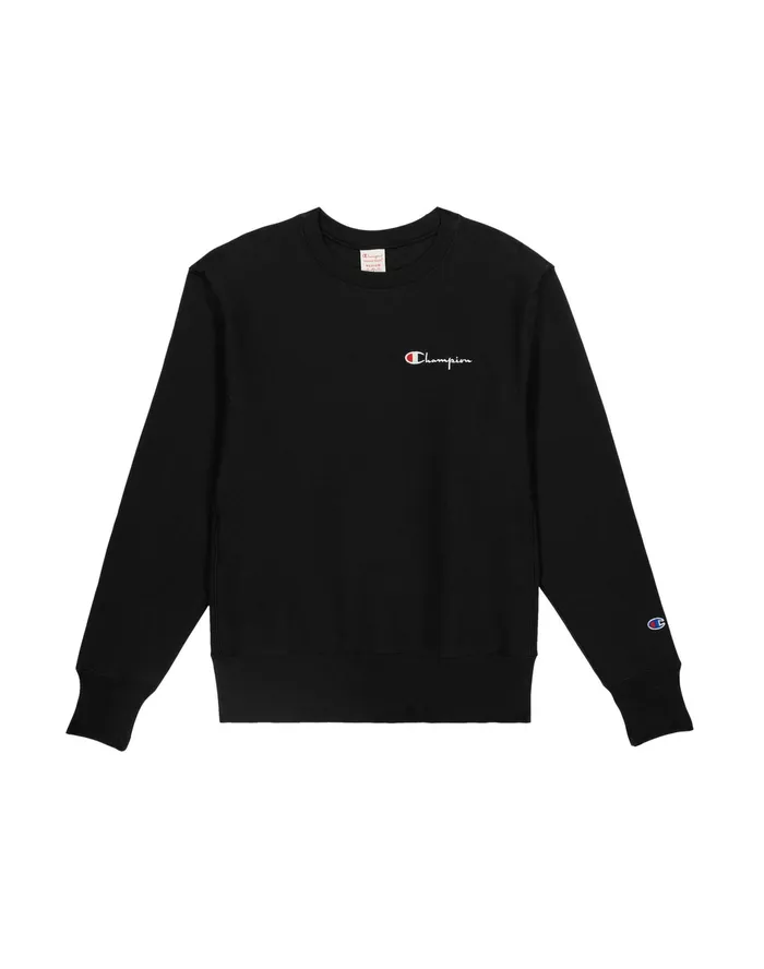 Reverse Weave Crewneck Sweatshirt SpecialEdition Left Chest Script Logo Black Men Champion Hoodies and Sweatshirts Reverse Weave Crewneck Sweatshirt SpecialEdition Left Chest Script Logo Black Men Champion Hoodies and Sweatshirts