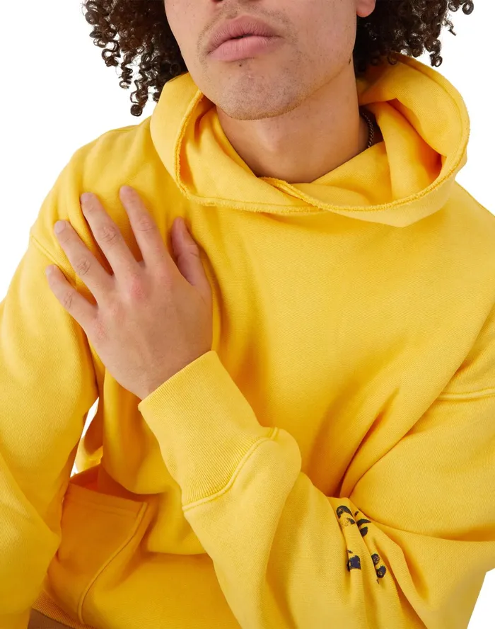 Reverse Weave Crossover Hoodie Ink Stamped Time Capsule Team Gold Men Champion Hoodies and Sweatshirts