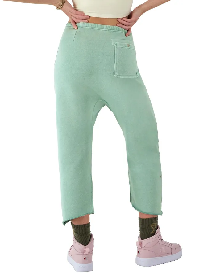 Reverse Weave Femme Pants Vintage Wash C Logo Time Capsule Sheer Water Teal Women Champion Pants