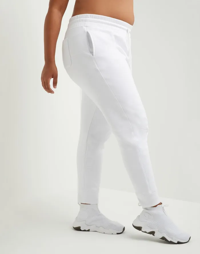 Reverse Weave Joggers C Logo 29034 Plus Size White Women Champion Pants