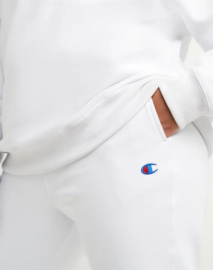 Reverse Weave Joggers C Logo 29034 Plus Size White Women Champion Pants