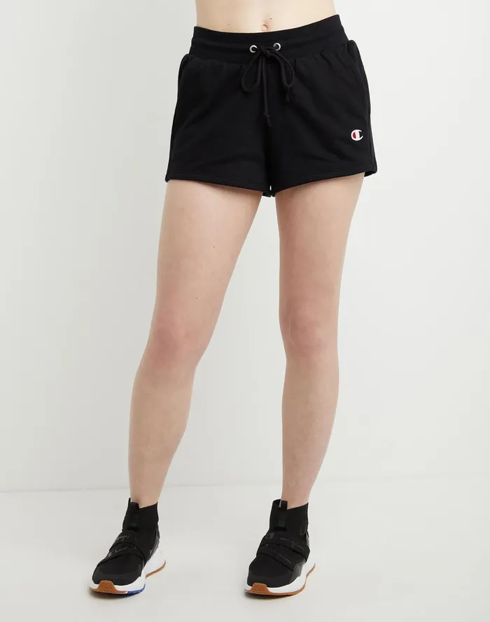 Reverse Weave Shorts C Logo 3034 Black Women Champion Shorts