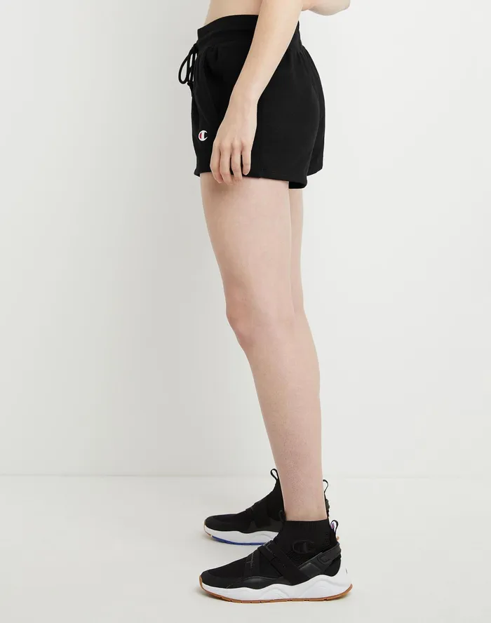 Reverse Weave Shorts C Logo 3034 Black Women Champion Shorts