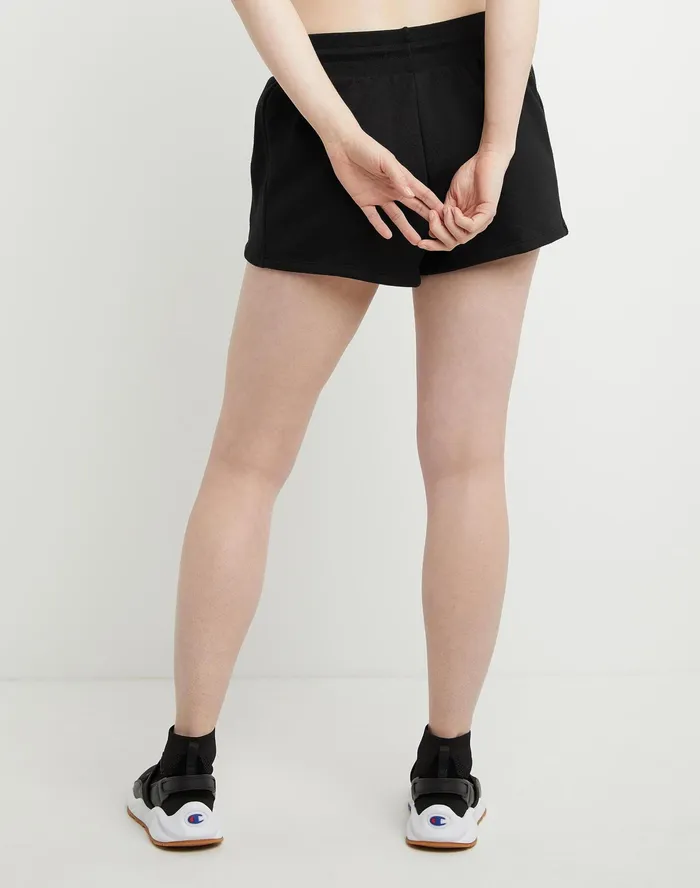 Reverse Weave Shorts C Logo 3034 Black Women Champion Shorts