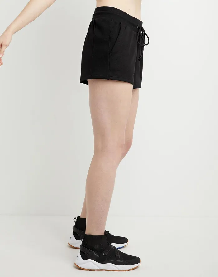 Reverse Weave Shorts C Logo 3034 Black Women Champion Shorts