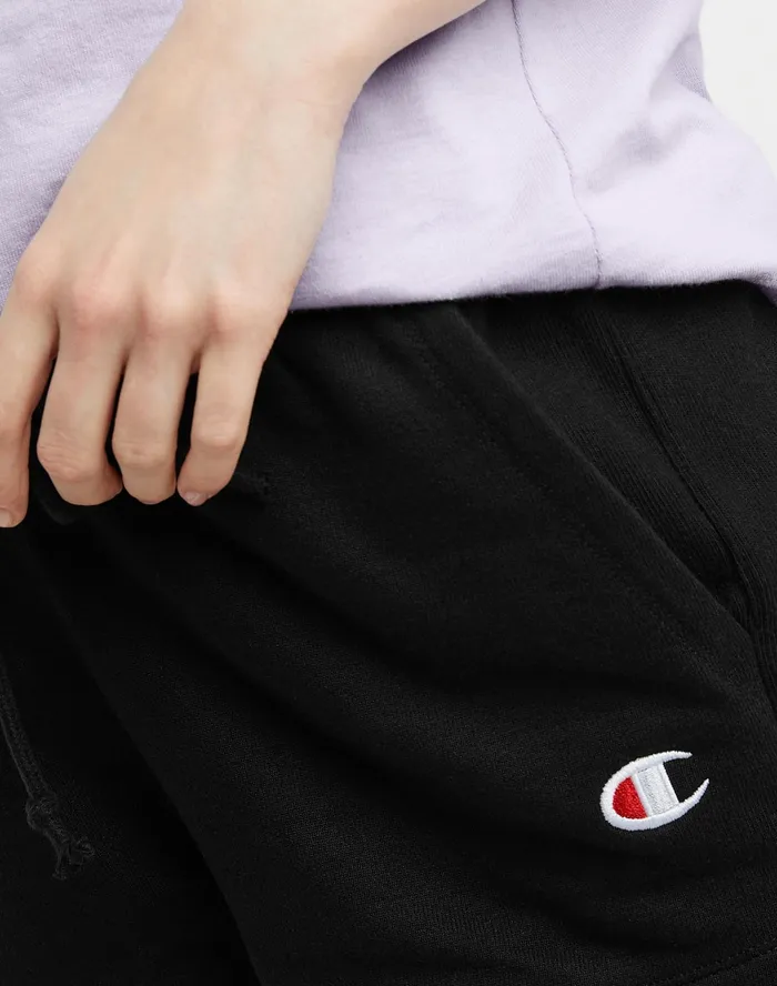 Reverse Weave Shorts C Logo 3034 Black Women Champion Shorts