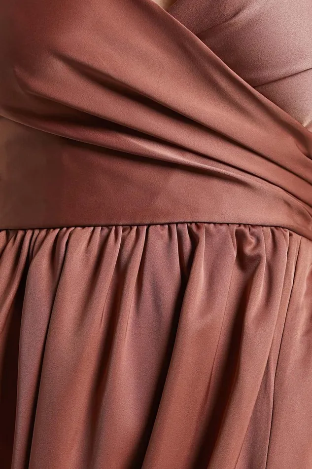 Revolve Around Me Midi Dress 8211 V Neck Wrap Dress In Dusty Rose Women Showpo Dresses