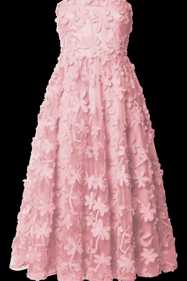 Rheiva Midi Dress 8211 Strapless 3D Embroidery Midi Dress In Soft Pink Women Showpo Dresses