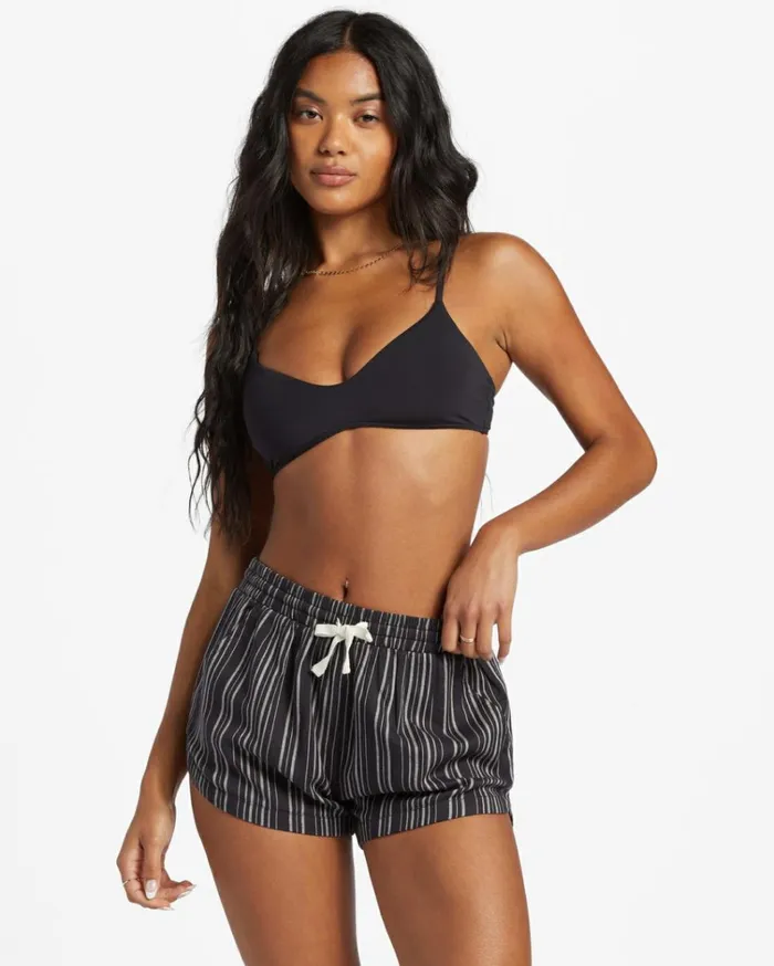Road Trippin Elastic Waist Shorts Black Multi 2 Women Billabong Shorts