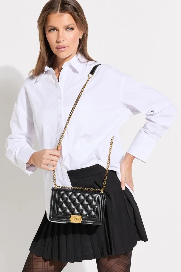 Rome Bag 8211 Quilted Cross Body Bag In Black Women Showpo Bags