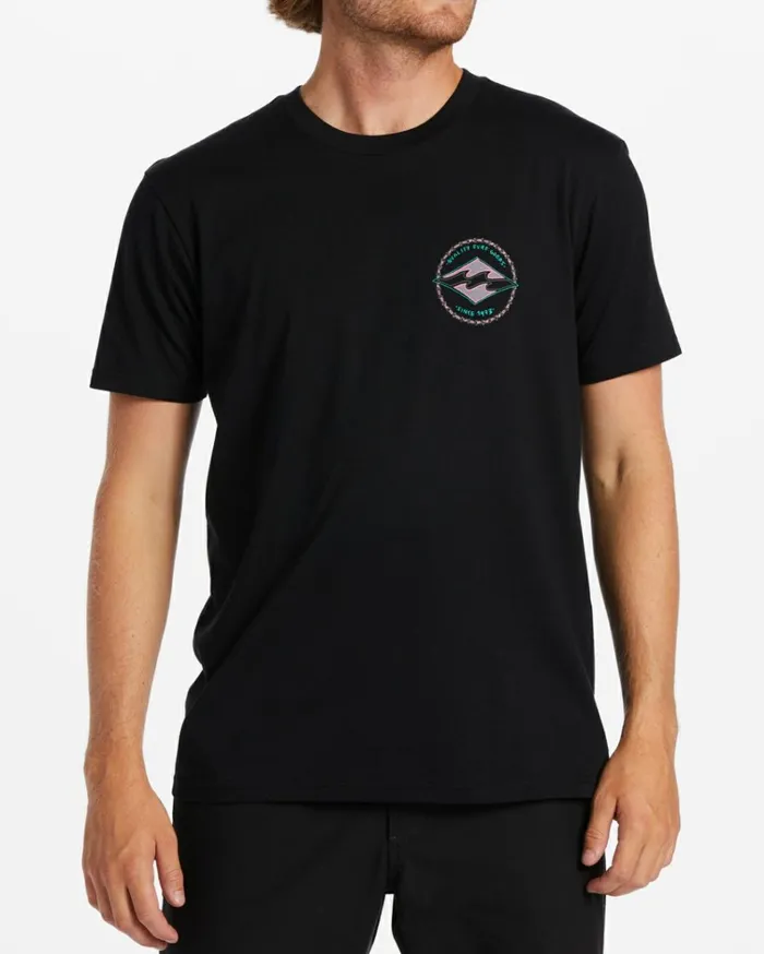 Rotor Diamond TShirt Black Men Billabong TShirts