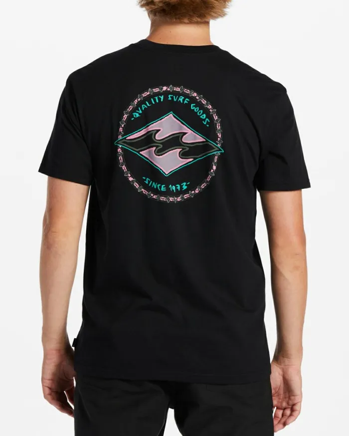 Rotor Diamond TShirt Black Men Billabong TShirts