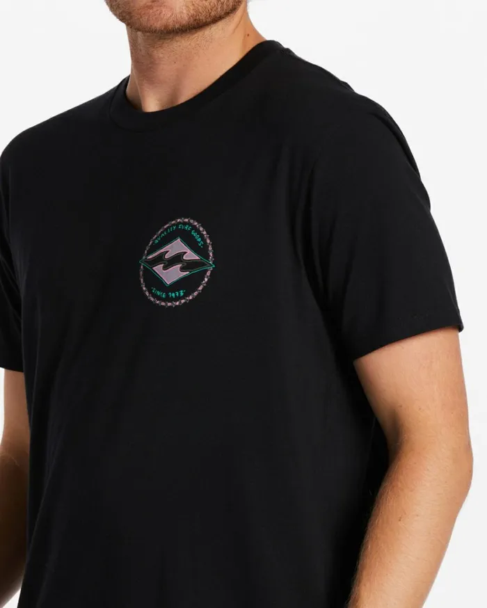 Rotor Diamond TShirt Black Men Billabong TShirts