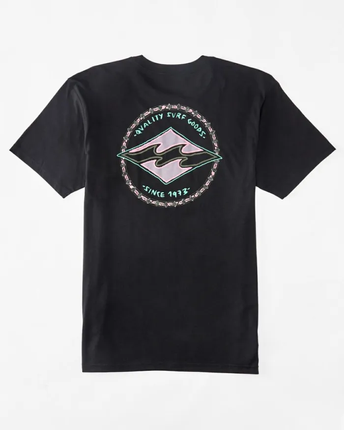 Rotor Diamond TShirt Black Men Billabong TShirts