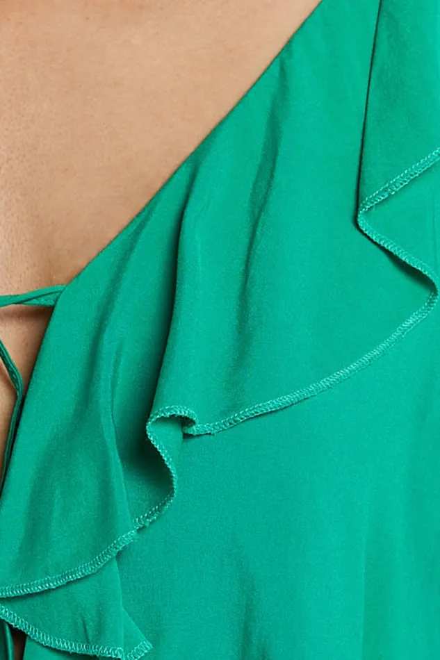 Rumina Top 8211 Long Sleeve Top In Green Women Showpo Curve Clothes