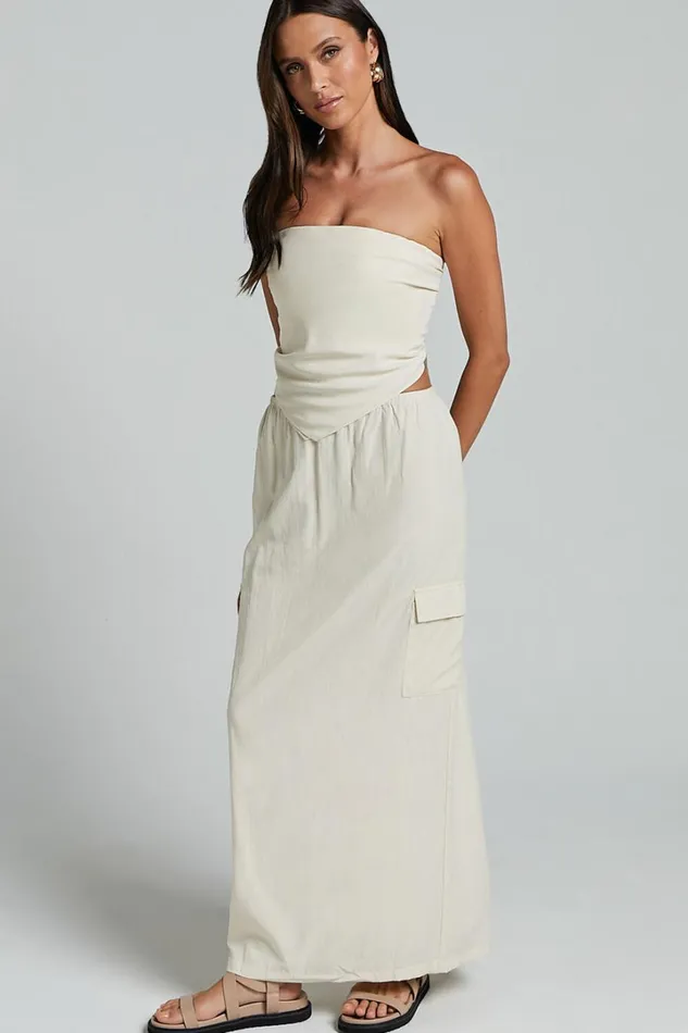 Runaway The Label 8211 Picilo Long Midi Skirt In Stone Women Showpo Skirts