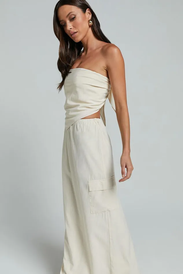Runaway The Label 8211 Picilo Long Midi Skirt In Stone Women Showpo Skirts