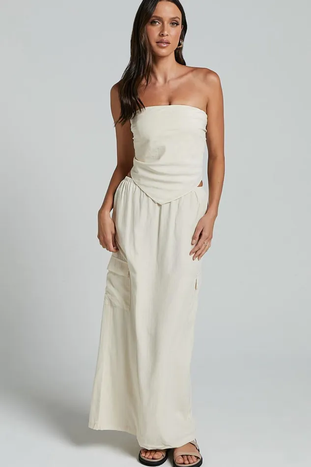 Runaway The Label 8211 Picilo Scarf Top In Stone Women Showpo Tops