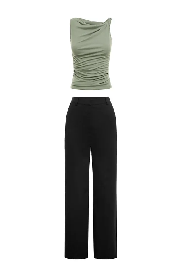 Runaway The Label Basic BLAKE TOP Sage 8211 Women