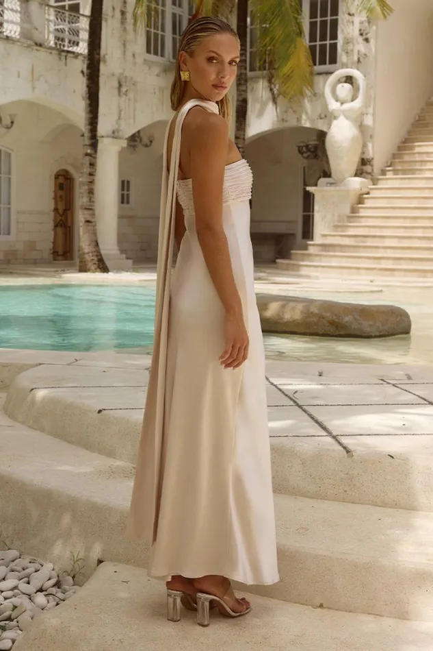 Runaway The Label Bridesmaids Dresses ELSA MAXI DRESS Ivory 8211 Women