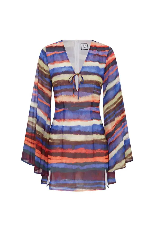 Runaway The Label Long Sleeved Dresses ANURA MINI DRESS Riveria Print 8211 Women