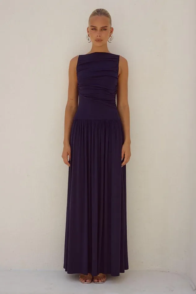 Runaway The Label Maxi Dresses NALLA MAXI DRESS Navy 8211 Women