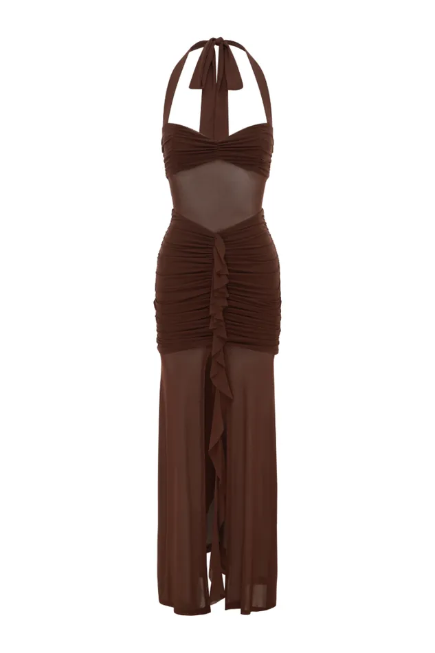 Runaway The Label Maxi Dresses TALLULA MAXI DRESS Espresso 8211 Women