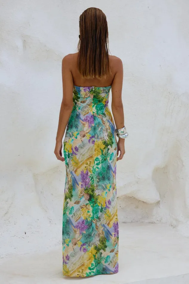 Runaway The Label Maxi Dresses VELZY STRAPLESS DRESS Esme Print 8211 Women