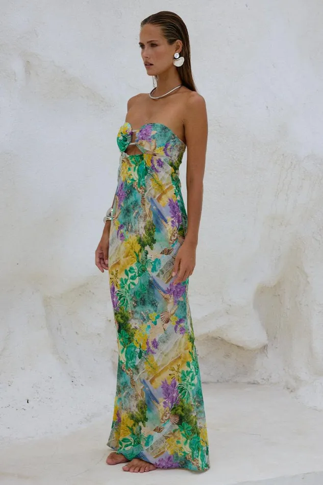 Runaway The Label Maxi Dresses VELZY STRAPLESS DRESS Esme Print 8211 Women
