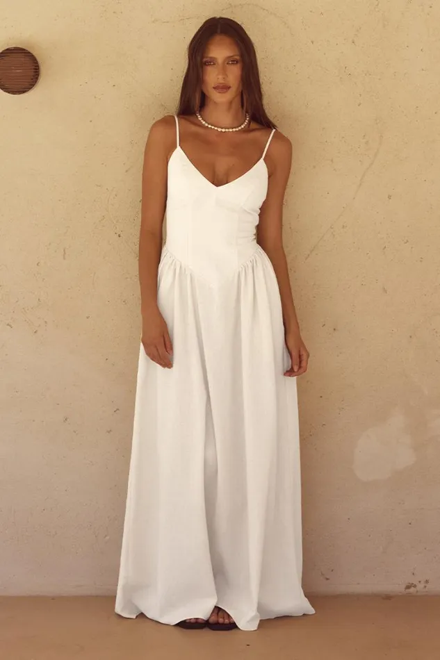 Runaway The Label Maxi Dresses ZEPHY MAXI DRESS White 8211 Women