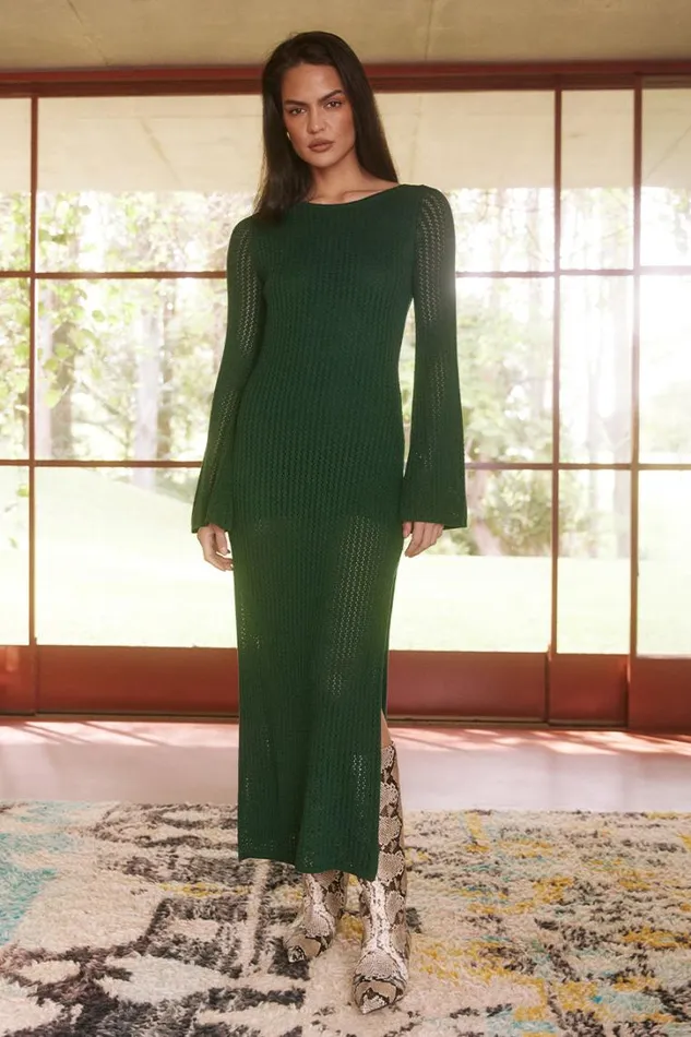 Runaway The Label Midi Dresses HACIE MIDI DRESS Emerald Green 8211 Women