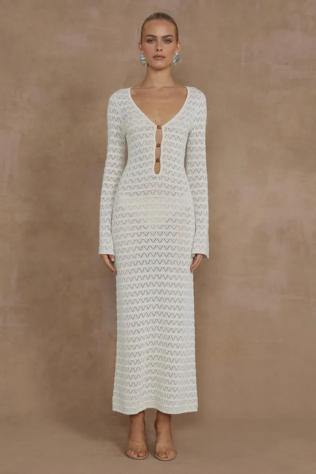 Runaway The Label Midi Dresses NYA MIDI DRESS Ivory 8211 Women