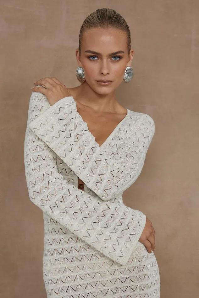 Runaway The Label Midi Dresses NYA MIDI DRESS Ivory 8211 Women