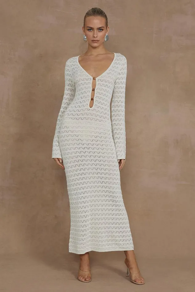 Runaway The Label Midi Dresses NYA MIDI DRESS Ivory 8211 Women