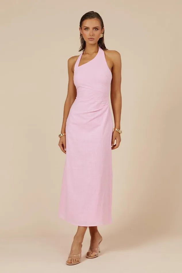 Runaway The Label Midi Dresses SAPHIRA LONG MIDI DRESS Bubblegum 8211 Women