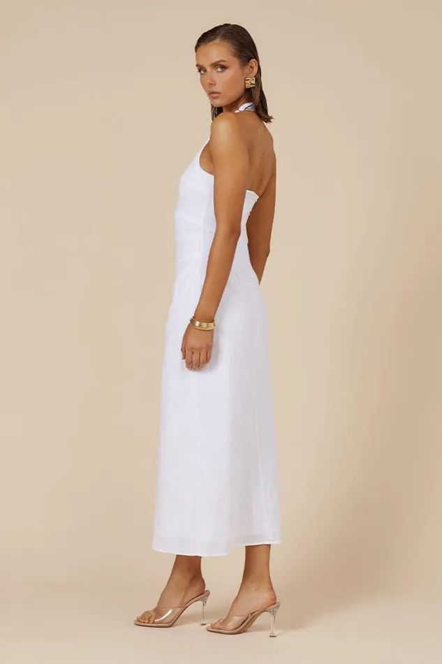 Runaway The Label Midi Dresses SAPHIRA LONG MIDI DRESS White 8211 Women