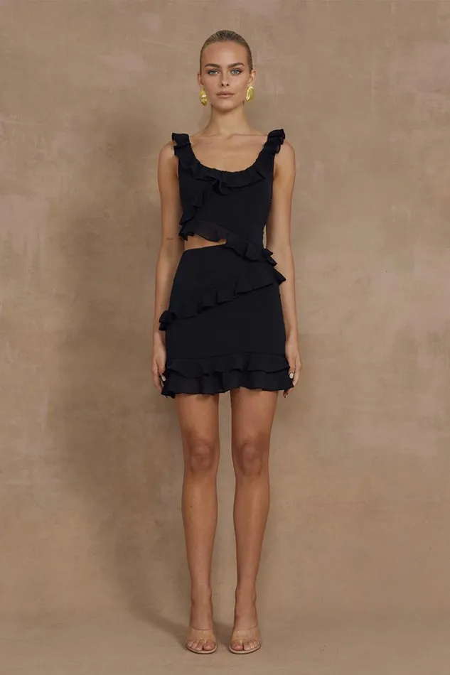 Runaway The Label Mini Dresses LEYLA MINI DRESS Black 8211 Women