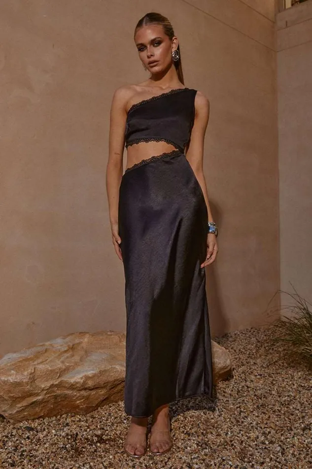 Runaway The Label Race Day Dresses ALTA LONG MIDI DRESS Black 8211 Women