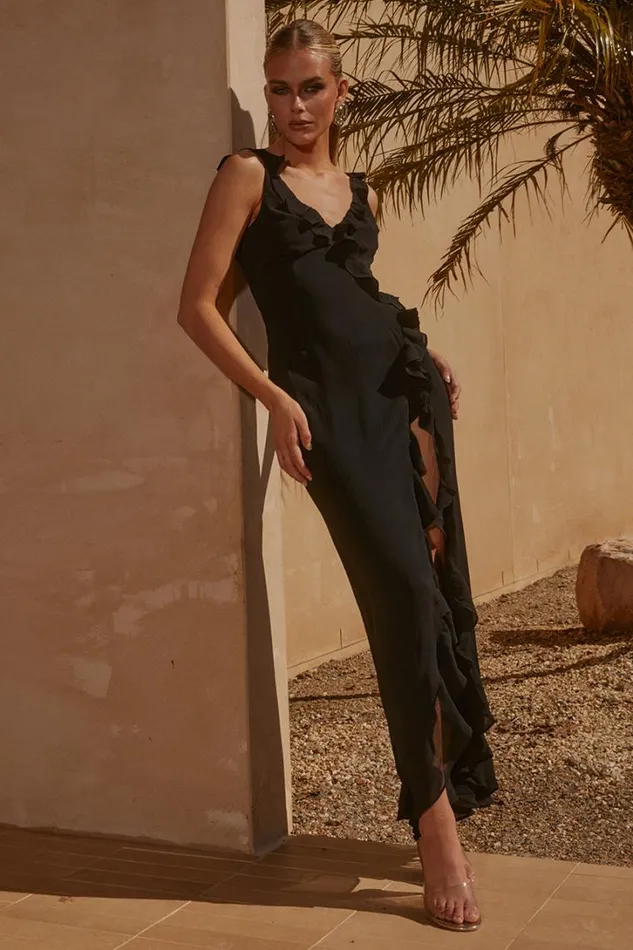 Runaway The Label Race Day Dresses SUZANNAH MAXI DRESS Black 8211 Women