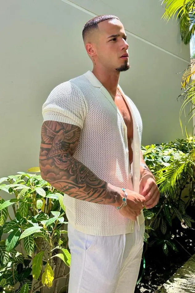 Runaway The Label Shirts CASPER KNIT SHIRT White 8211 Men